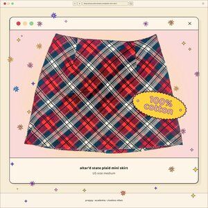 Altar'd State Plaid Mini Skirt